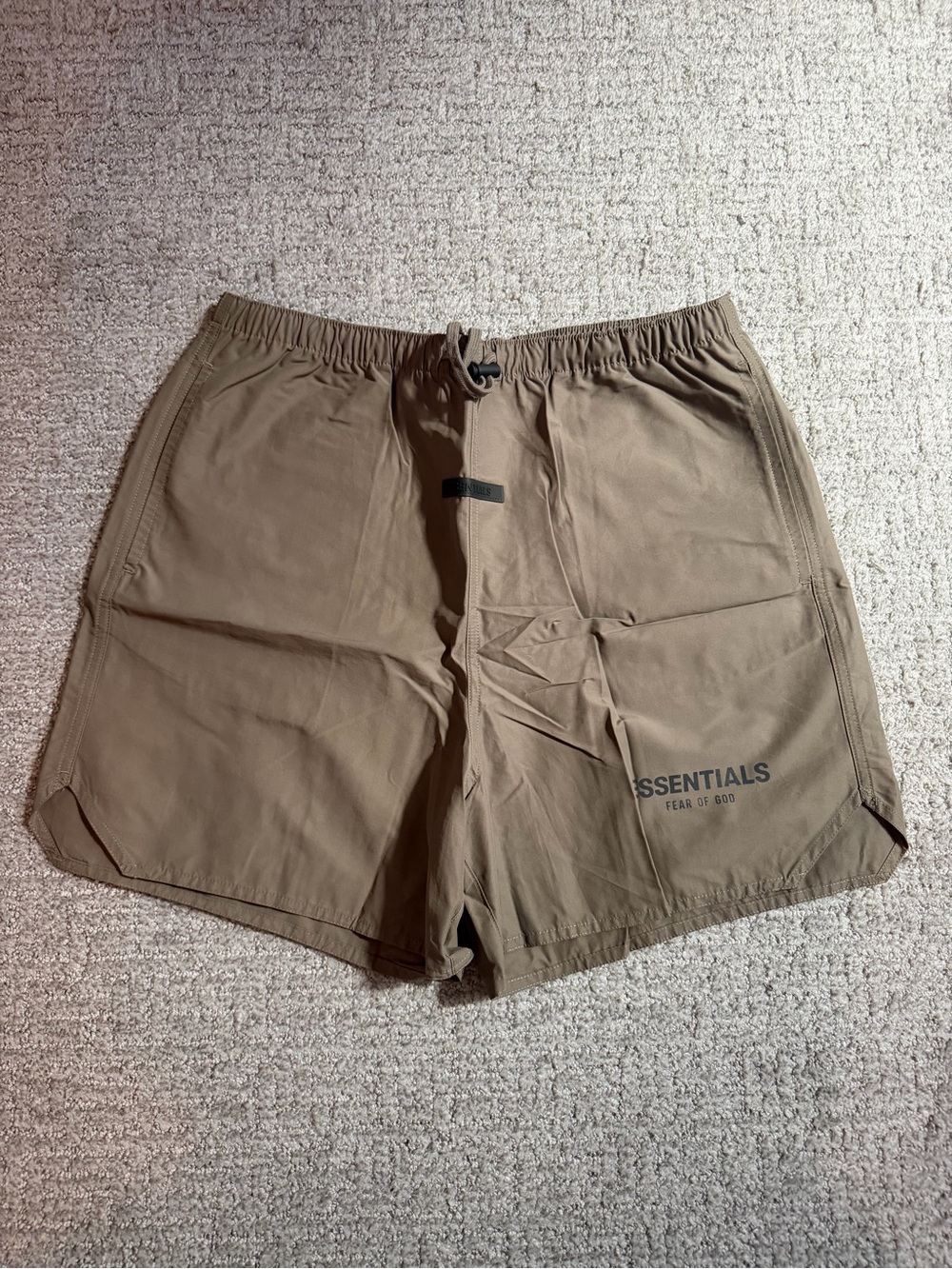 Fear of God ESSENTIALS Harvest Brown Drawstring Shorts